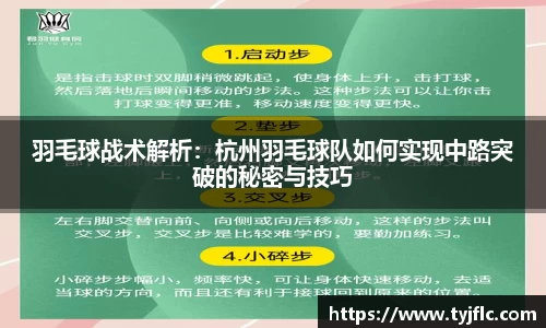 羽毛球战术解析：杭州羽毛球队如何实现中路突破的秘密与技巧